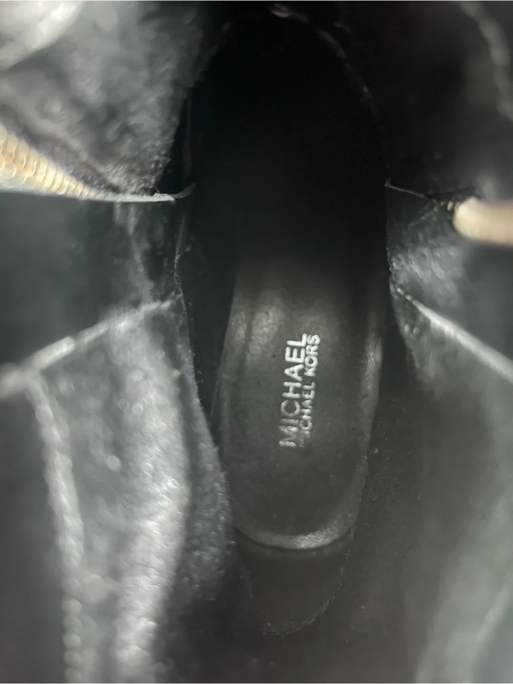 Michael Kors Black Leather Side-Zip Chukka Boot